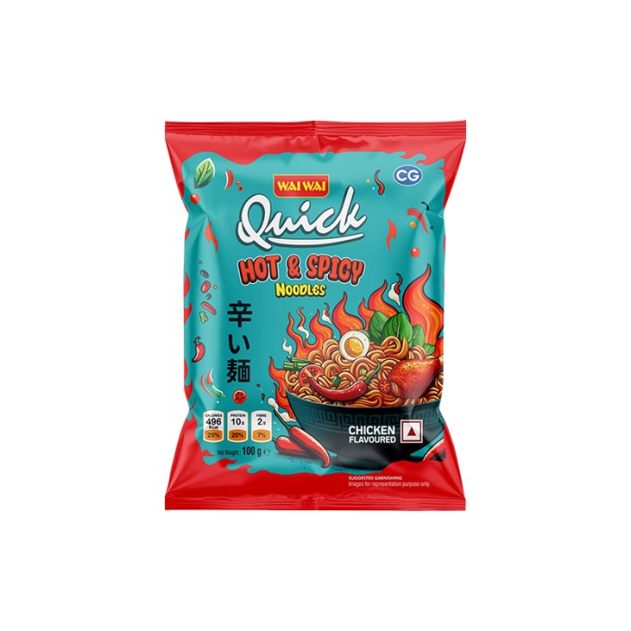 Wai Wai Quick Hot & Spicy Noodles (Chicken) Wai Wai Quick Hot & Spicy Noodles (Chicken)